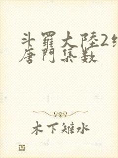 斗罗大陆2绝世唐门集数封面