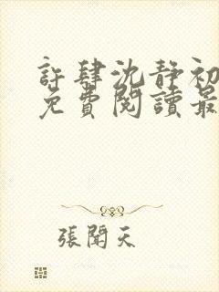 许肆沈静初全文免费阅读最新章节