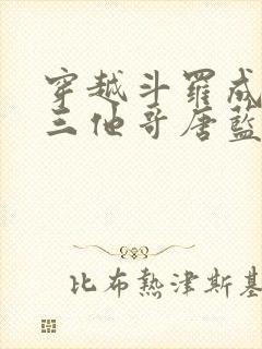 穿越斗罗成为唐三他哥唐蓝