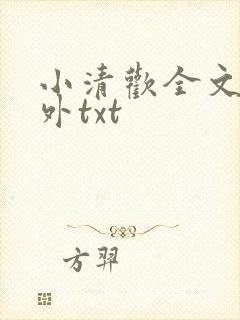 小清欢全文加番外txt封面