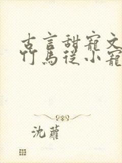 古言甜宠文青梅竹马从小宠到大