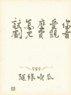 该怎么爱你电视剧免费观看全集高清封面