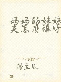 妈妈的妹妹的丈夫怎么称呼