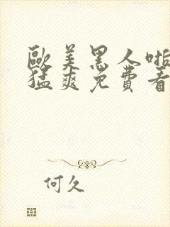 欧美黑人啪啪大猛爽免费看封面