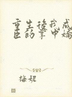 重生后我成了权臣的掌中娇全文免费