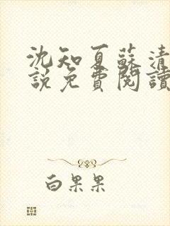 沈知夏苏清辞小说免费阅读最新章节