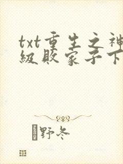 txt重生之神级败家子下载封面