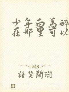 少年白马醉春风在哪里可以免费看