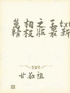 万相之王txt精校版最新章节