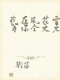 我在风花雪月里等你全文免费阅读