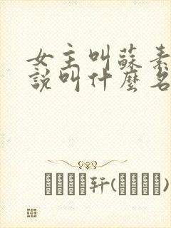 女主叫苏素的小说叫什么名字