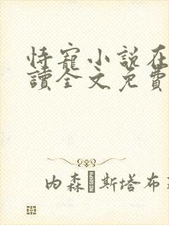 恃宠小说在线阅读全文免费封面