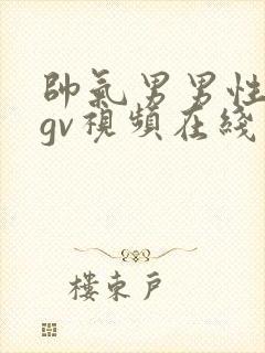 帅气男男性行为gv视频在线看
