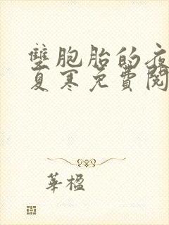 双胞胎的夜by夏寒免费阅读小说