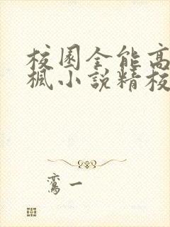 校园全能高手季枫小说精校版全集txt