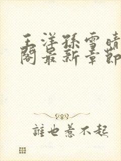 王洋孙雪晴笔趣阁最新章节