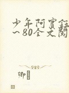 少年阿宾钰慧1～80全文阅读目录封面