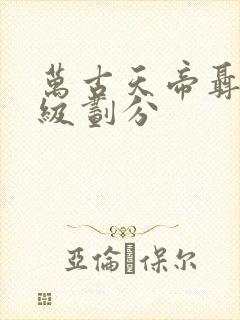 万古天帝聂天等级划分