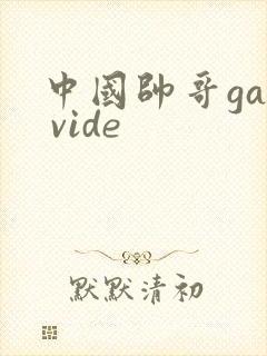 中国帅哥gay vide