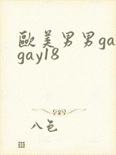 欧美男男gaygay18