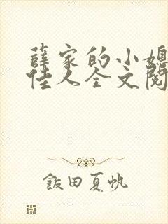 薛家的小媳妇笑佳人全文阅读封面