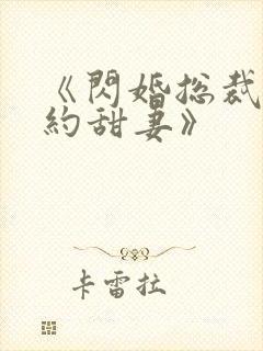 《闪婚总裁的契约甜妻》