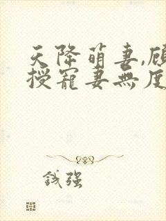 天降萌妻,顾教授宠妻无度封面