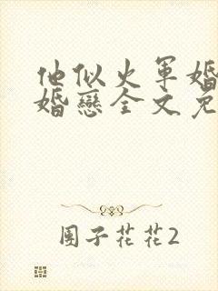 他似火军婚高干婚恋全文免费阅读笔趣