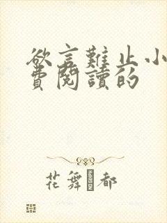 欲言难止小说免费阅读的