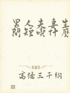 男人夫妻生活时间短吃什么调理