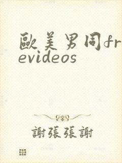 欧美男同freevideos