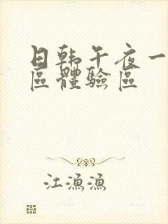 日韩午夜一区二区体验区