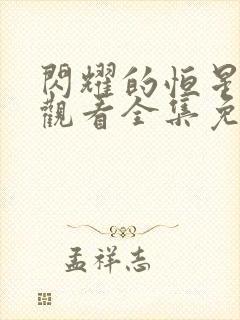 闪耀的恒星在线观看全集免费播放