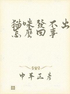 猫咪发不出声音怎么回事