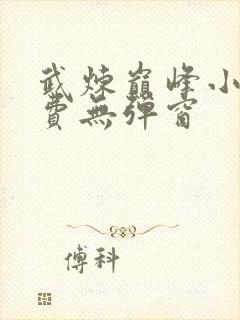 武炼巅峰小说免费无弹窗