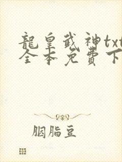 龙皇武神txt全本免费下载