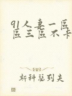 91人妻一区二区三区不卡