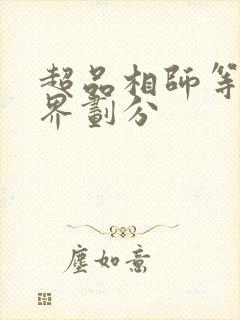 超品相师等级境界划分