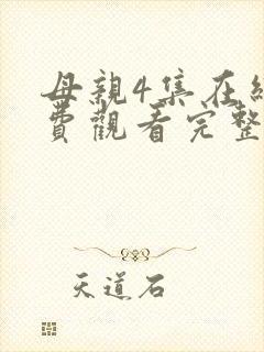 母亲4集在线免费观看完整版封面