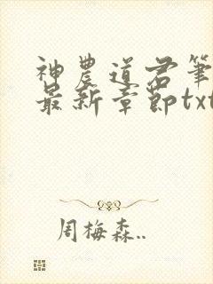 神农道君笔趣阁最新章节txt