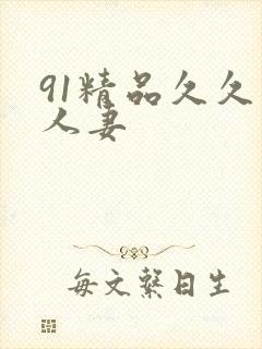 91精品久久久人妻