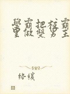 学霸把校霸往死里做双男主车封面