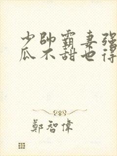 少帅霸妻强扭的瓜不甜也得甜小说封面