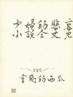 少妇的悲哀榆木小说全文免费阅读笔趣阁下载