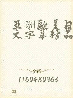 亚洲欧美日韩中文字幕精品国产