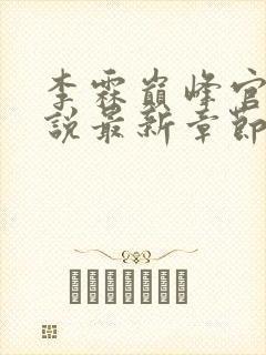 李霖巅峰官场小说最新章节更新