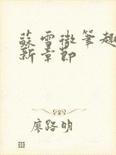 苏雪微笔趣阁最新章节