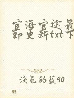 宦海官途最新章节更新txt下载