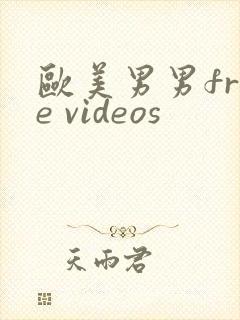 欧美男男free videos