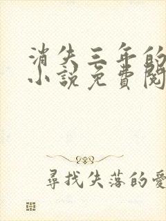 消失三年的爱人小说免费阅读